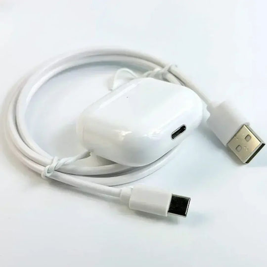Proda PD-BT660 Ohrstöpsel Bluetooth-Freisprecheinrichtung Kopfhörer mit Ladeetui Weiß