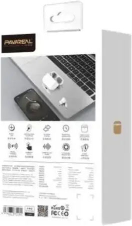 Pavareal Apro 3 Plus In-ear Bluetooth Handsfree Ακουστικά με Θήκη Φόρτισης Λευκά