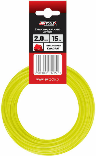 AWTools AW70110 Linie pentru tăierea ierbii Pătrată De lungime 10m și de grosime 1.6mm