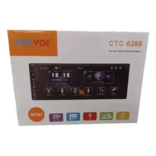 PerVoi Автомобилно Радио 1 DIN (Bluetooth/USB)