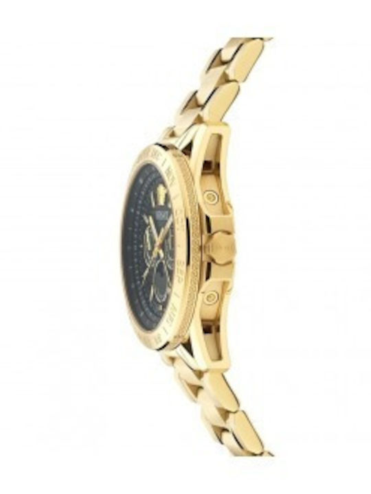 Versace V-galaxy Moonphase Часовник На Батерия С Метална Гривна