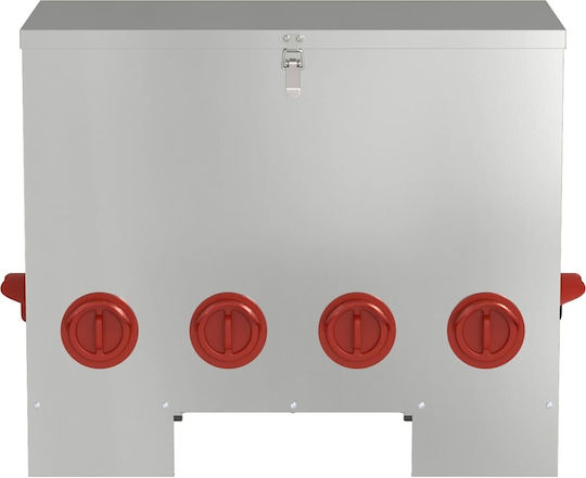 Vidaxl Ταΐστρα Κοτόπουλων 2 Pcs Ασημί 60.5 X 29 X 51 Εκ