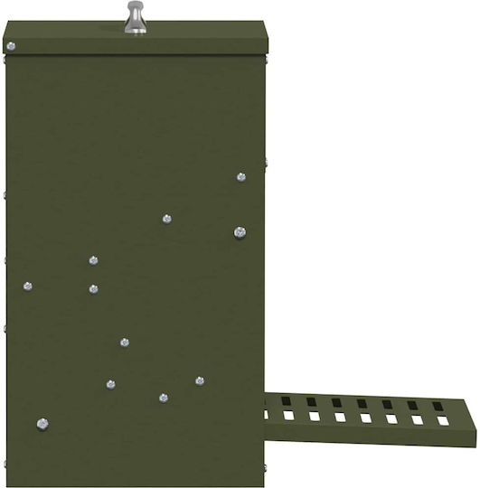 Vidaxl Chicken Feeder Pedal Olive Green 25 x 42 x 40 cm