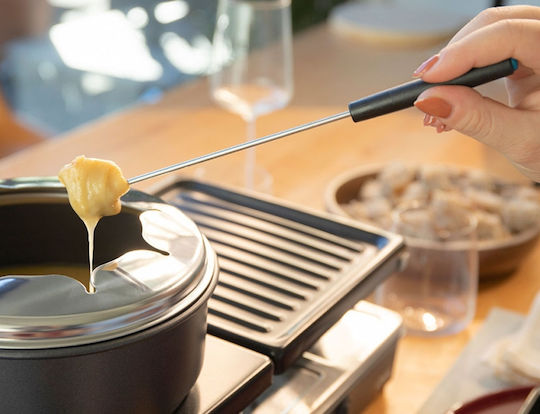 Livoo Raclette Grill for 12 People Tabletop Electric Grill Raclette Smooth and Ribbed Plate 1650W 58.5cmx21cmcm