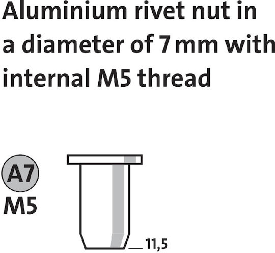 Novus Πριτσίνια Aluminium M5x11.5mm 10Stück