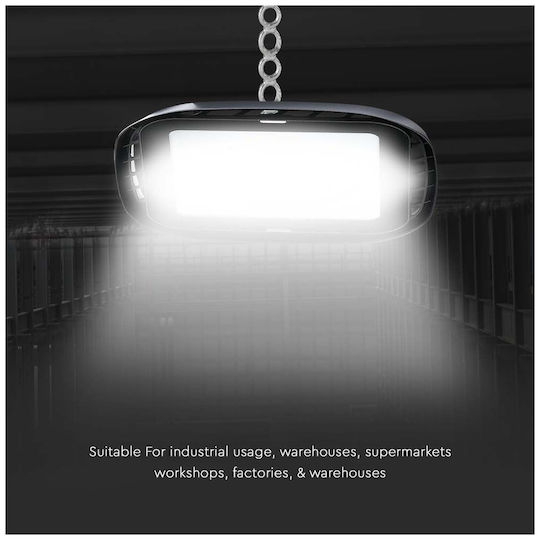 V-TAC Lumină clopot comercială 200W Alb rece 17540lm cu LED încorporat Alb Ø32.6xÎ8cm