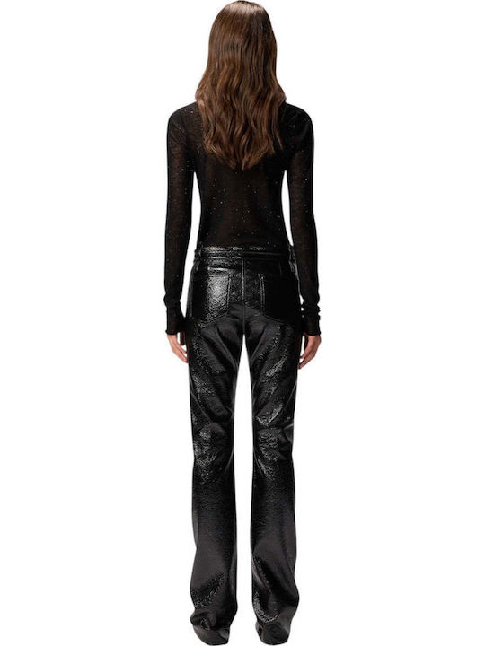 Pinko Vinyl Rocio Women's Fabric Trousers Black