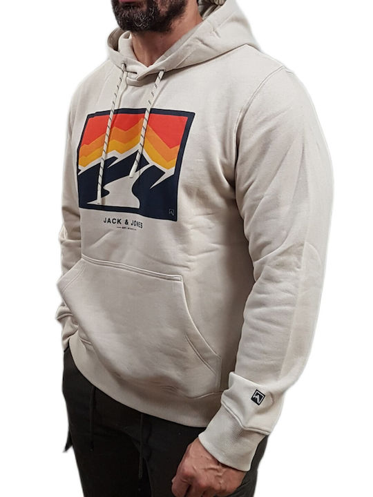 Jack & Jones Sweat Silver Lining, Ecru с Качулка