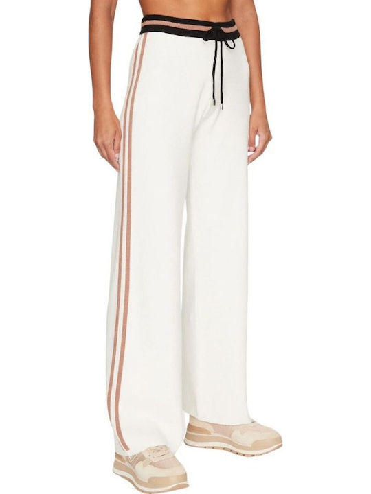 Rose Damen Stoff Hose WHITE / ROSE GOLD
