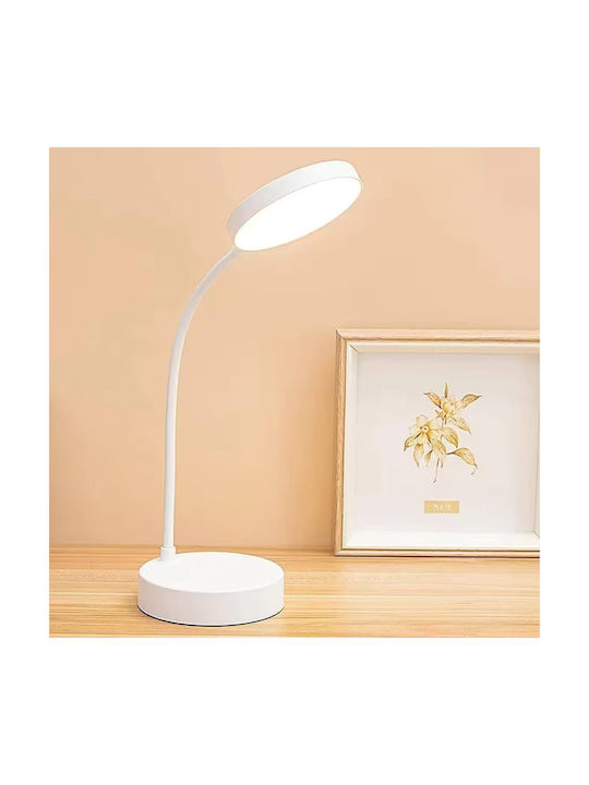 Andowl Wiederaufladbar LED Schreibtischlampe in Weiß Farbe