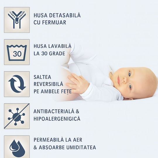 Kidizi Ortopedic Saltea Pentru Patut cu Nucă de cocos 60cmx120cmx9cm