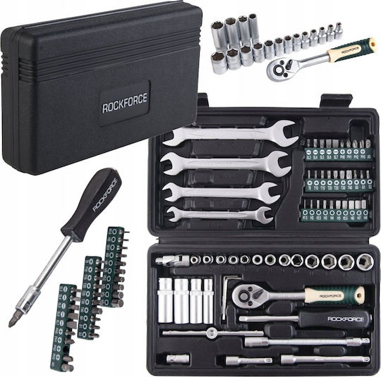 Rockforce 1/4" 62-teilige Steckschlüssel-Satz