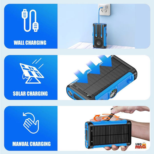 Linomag Solar Power Bank 20000mAh Blue