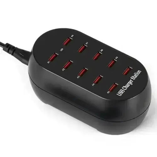 Andowl Βάση Φόρτισης με 12 Θύρες USB-A 60W σε Μαύρο χρώμα (Q-CD12P)