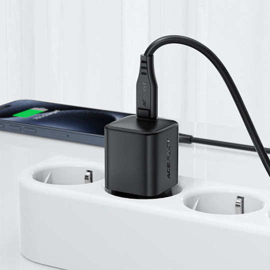 Acefast Φορτιστής Χωρίς Καλώδιο GaN με Θύρα USB-C 20W Power Delivery Μαύρος (A117)