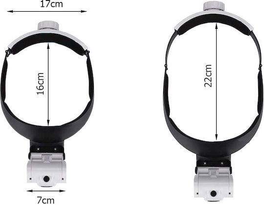 Verk Group Lupa Profesională de Cap cu 2 LED-uri 5 Lentile de Schimb 5907451344354