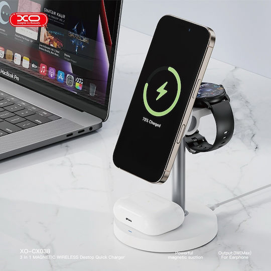 XO Wireless Charger (Qi Pad) 15W Whites (CX038)