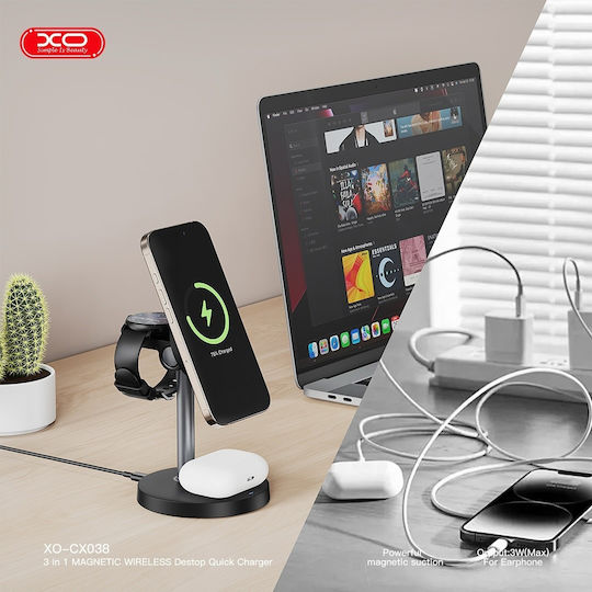 XO Wireless Charger (Qi Pad) 15W Whites (CX038)