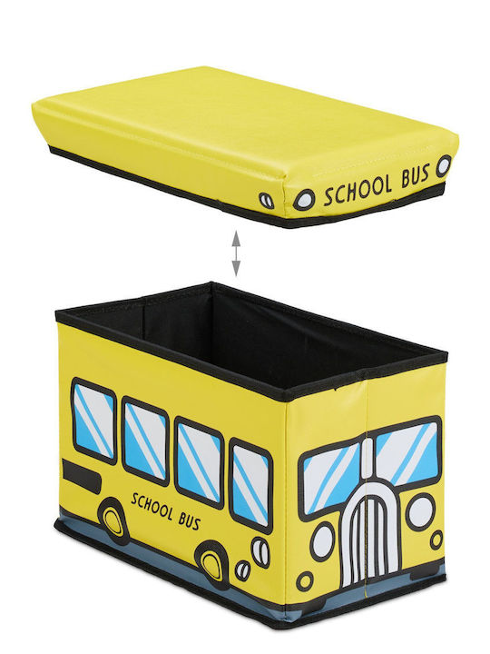 Relaxdays Children's Storage Box made of Fabric Yellow 27x40x25cm 1pcs