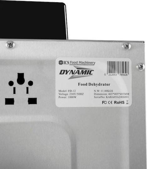 Dynamic Commercial Food Dryer & Dehydrator 12-Tray 1000W