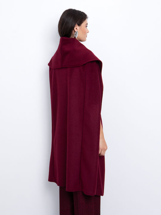 Γυναικεία Μπορντό Κάπα Oversized