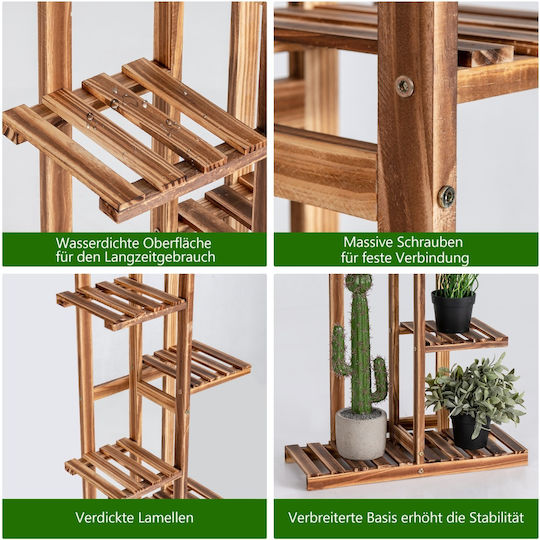 Costway Ραφιέρα Γλάστρας Ξύλινη 50x21x103εκ.