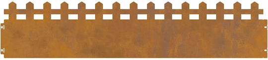 vidaXL Metal Garden Border in Brown Color 1.03m x 22cm