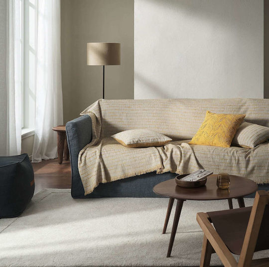 Gofis Home Vespera Sesselüberwurf Jacquard 148x180cm Gold 148/04