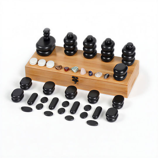 Habys Massage Stones Hot Stones Basalt 64pcs