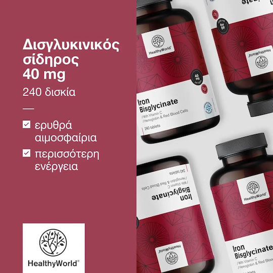 Healthy World Eisen 40mg 240 Registerkarten