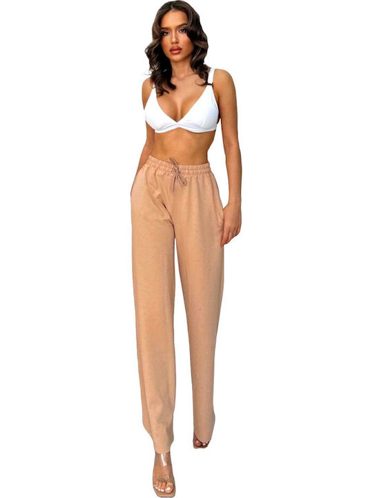 Jogginghose Ausgestellt Beige