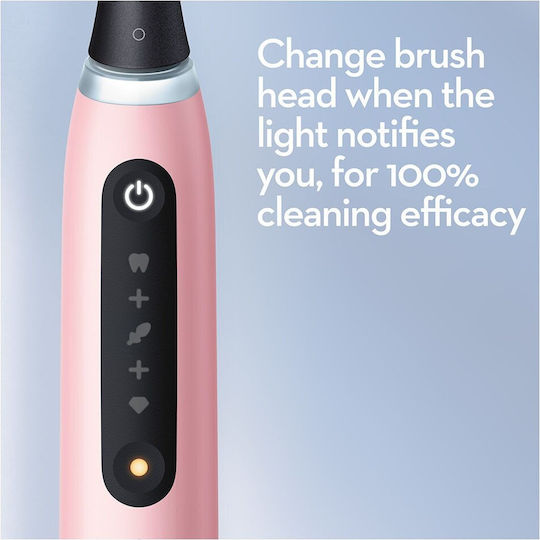 Oral-B iO Series 5s Periuță de dinți electrică cu Temporizator, Senzor de Presiune și Husă de Călătorie Roz