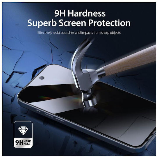 Dux Ducis Privacy Full Face Tempered Glass Black (iPhone 17 / 17 Pro / 16 Pro)