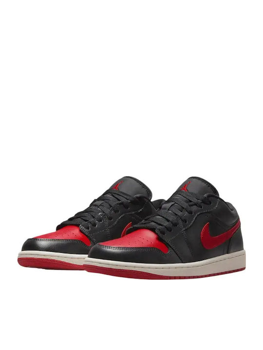 Air  1 Low Damen Sneakers Black / Sail / Gym Red