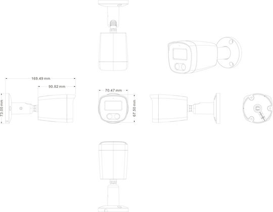 Longse BMSC-2FCV2RC-28PMTF IP Überwachungskamera Full HD 1080p Wasserdicht mit Mikrofon und Objektiv 2.8mm