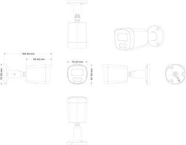 Longse BMSC-2FCV2RC-28PMTF IP Überwachungskamera Full HD 1080p Wasserdicht mit Mikrofon und Objektiv 2.8mm