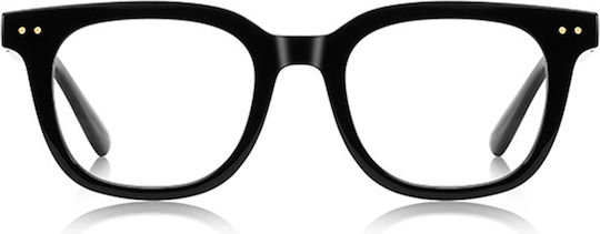 Techsuit Anti-Blue Light Glasses Reflex PC 2229 Men Round TR90 & Metal Frame AC Lens Black