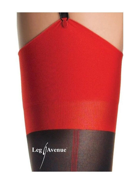 Leg Avenue 9705 Sexy Socks Black / Red