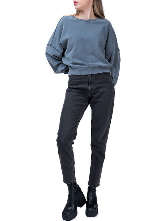 Дълга Дамски Суитшърт Vintage Grey