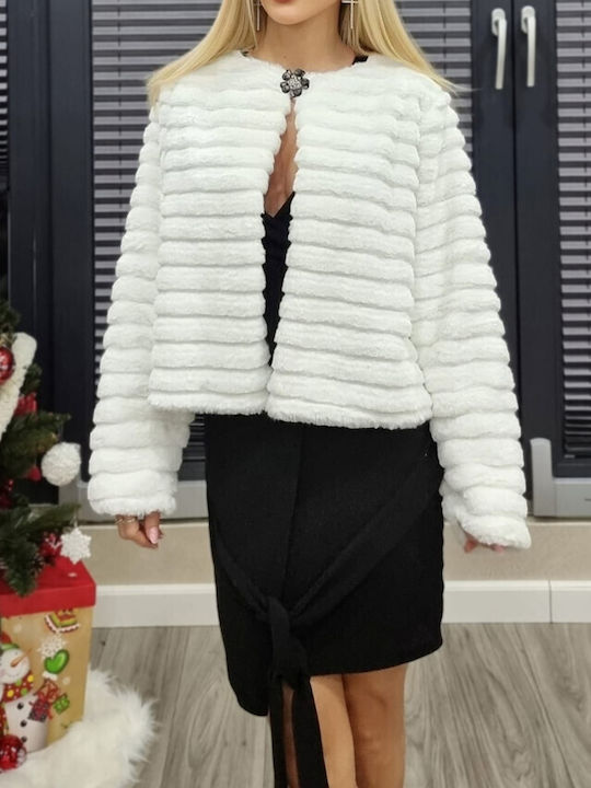 Frauen Pelz White