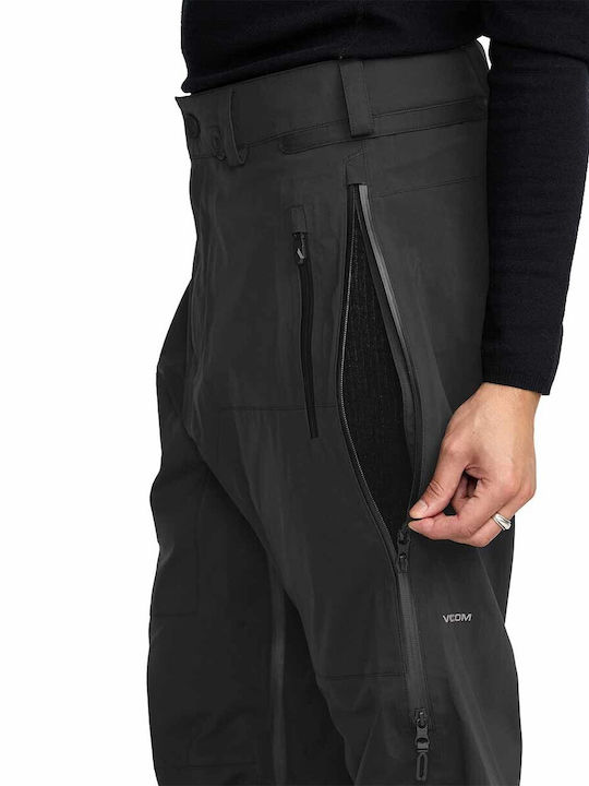 Volcom Stretch Gore-tex G1352601-BLK Men's Trousers for Ski & Snowboard Black