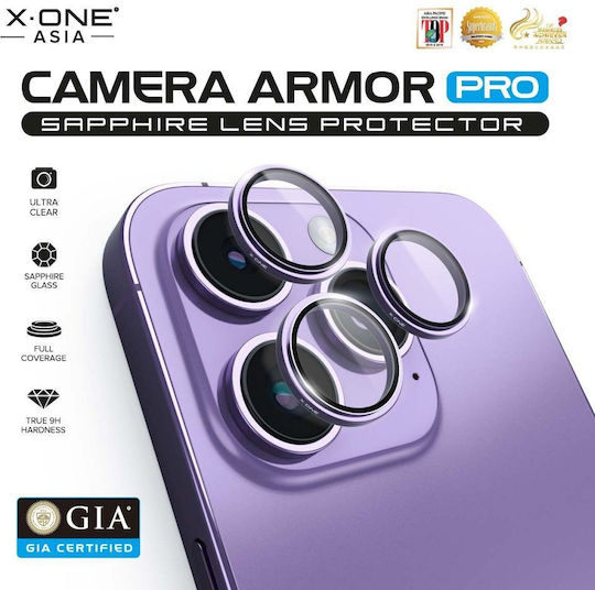 X-One Sapphire Протектор за камера Закалено стъкло Сребрист за iPhone 16, iPhone 16 Plus