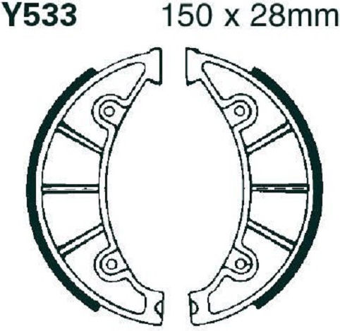 Brake Shoes Yamaha Cygnus X 125 Inj Not Carb 04+ Genuine
