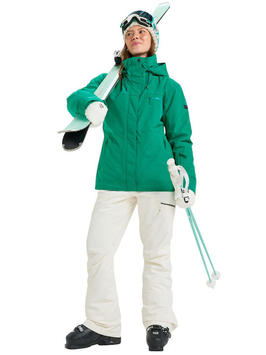 Roxy Brylee ERJTJ03530-GNW0 Γυναικείο Μπουφάν για Σκι & Snowboard Πράσινο