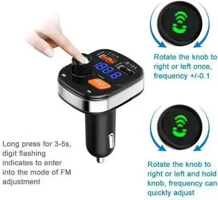 Andowl FM Transmitter Αυτοκινήτου Qc58 με Bluetooth / USB