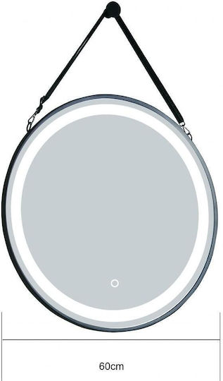 Inter Ceramic 1398G Кръгла LED Touch от Метал 60x60см Златист