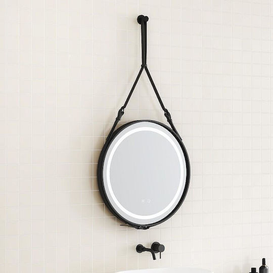 Inter Ceramic Καθρέπτης Μπάνιου Led 60x60cm Μαύρος