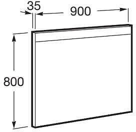 Roca Правоъгълена Банско Огледало LED 90x80см