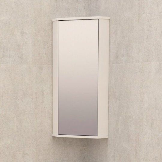Inter Ceramic Καθρέπτης Μπάνιου Led από Πλαστικό με Ντουλάπι 28.75x28.75cm Λευκός