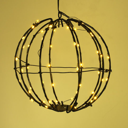 Χριστουγεννιάτικη Λάμπα 123led Μπαταρίας Extra Warm & Warm White 50 Leds 20cm Black